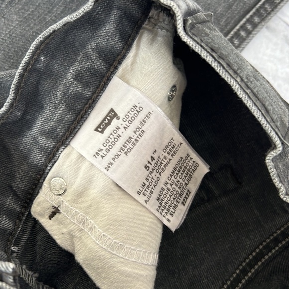 Levi’s 514 slim straight black boys jeans size 8 - Picture 4 of 7
